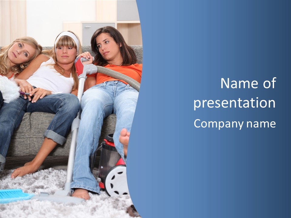 Tired Three Talking PowerPoint Template