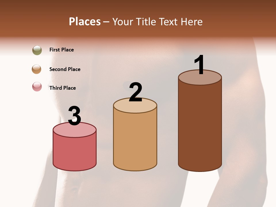 Shirtless Young Beautiful PowerPoint Template