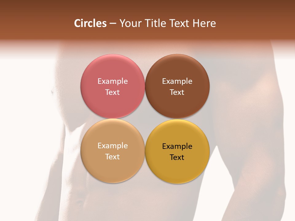 Shirtless Young Beautiful PowerPoint Template