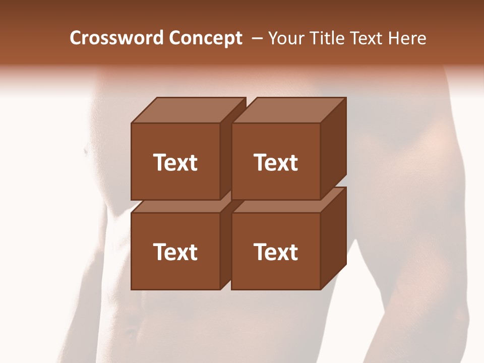 Shirtless Young Beautiful PowerPoint Template