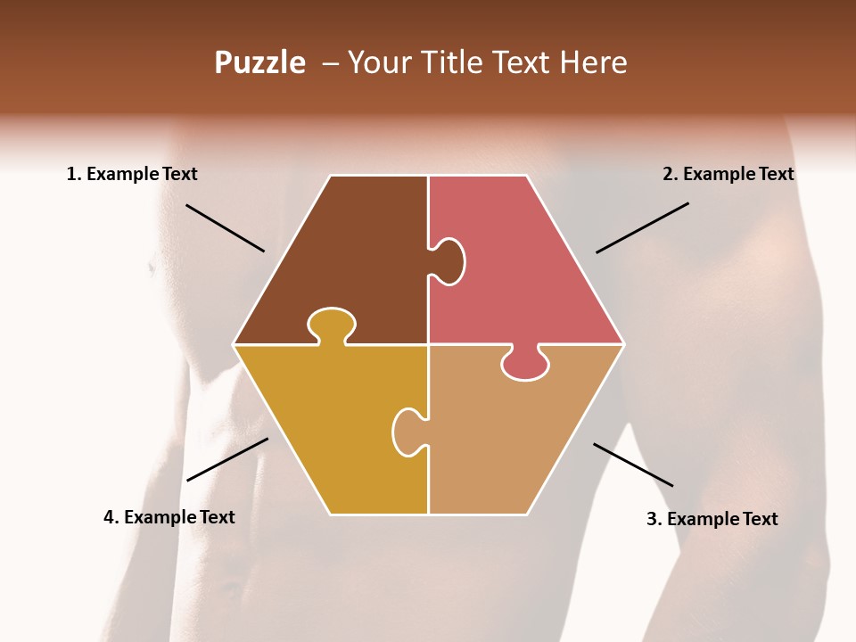 Shirtless Young Beautiful PowerPoint Template