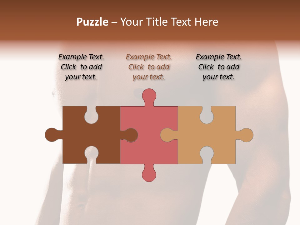 Shirtless Young Beautiful PowerPoint Template