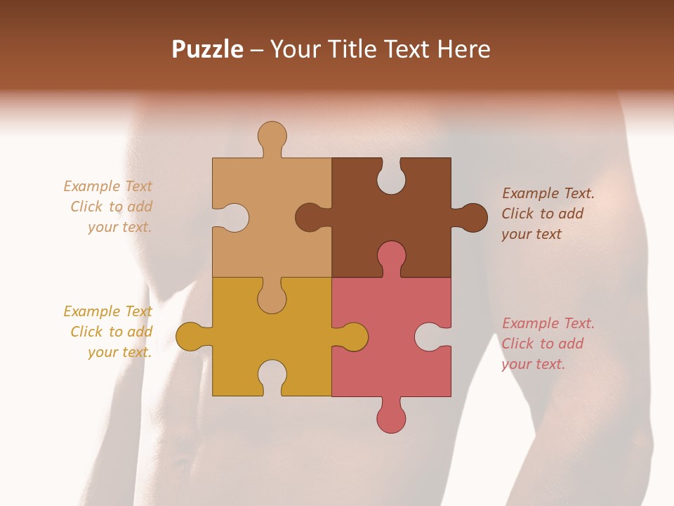 Shirtless Young Beautiful PowerPoint Template