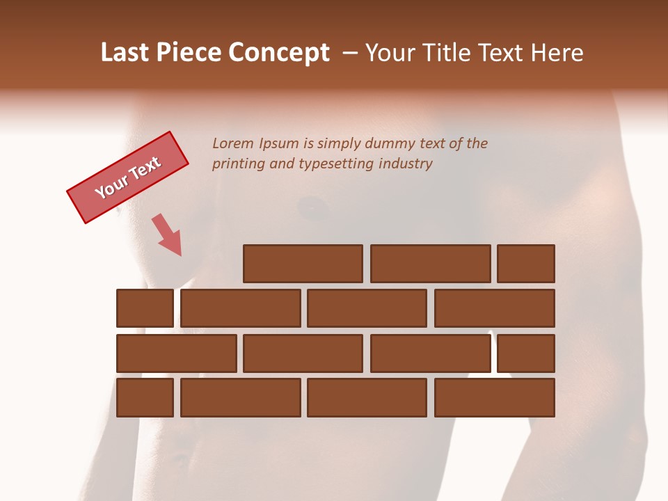 Shirtless Young Beautiful PowerPoint Template