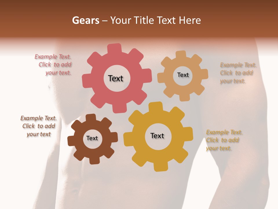 Shirtless Young Beautiful PowerPoint Template