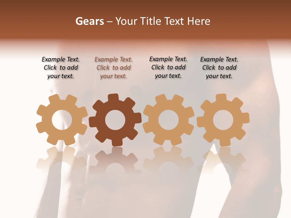 Shirtless Young Beautiful PowerPoint Template