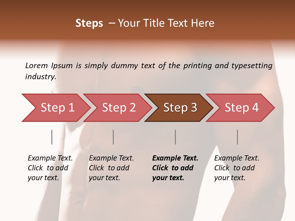 Shirtless Young Beautiful PowerPoint Template