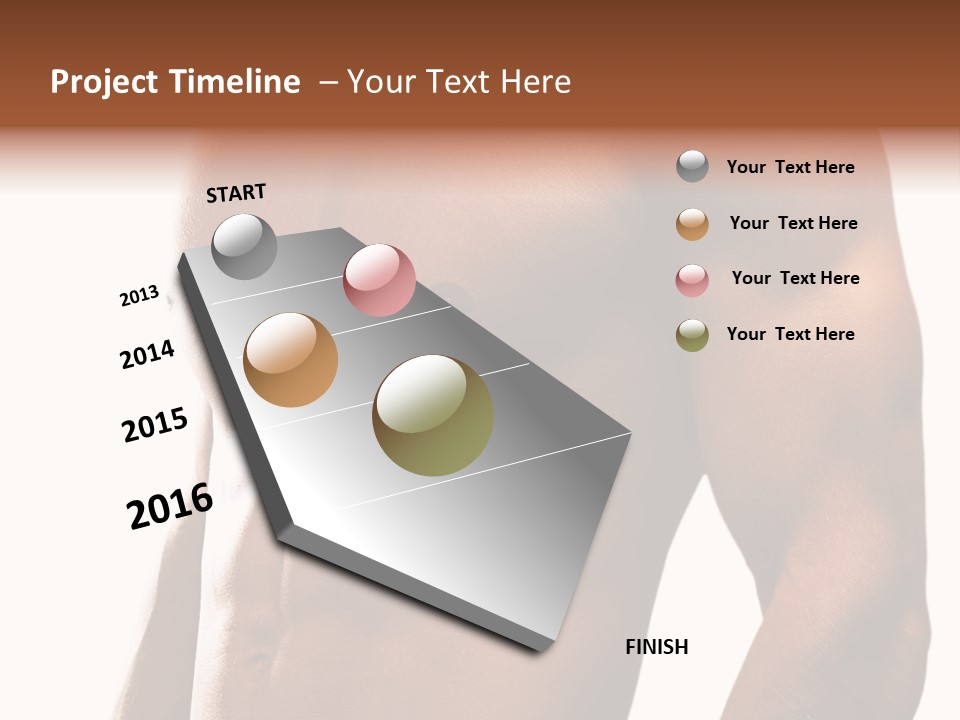 Shirtless Young Beautiful PowerPoint Template