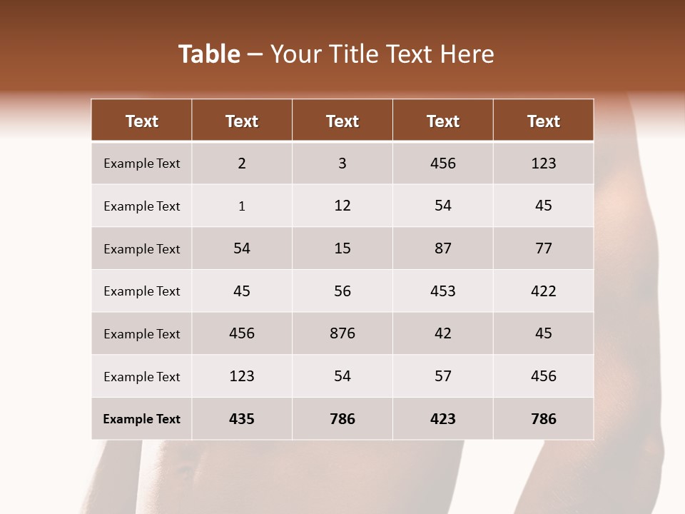 Shirtless Young Beautiful PowerPoint Template