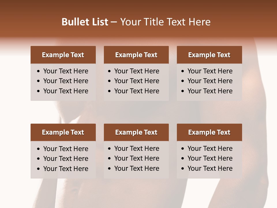 Shirtless Young Beautiful PowerPoint Template