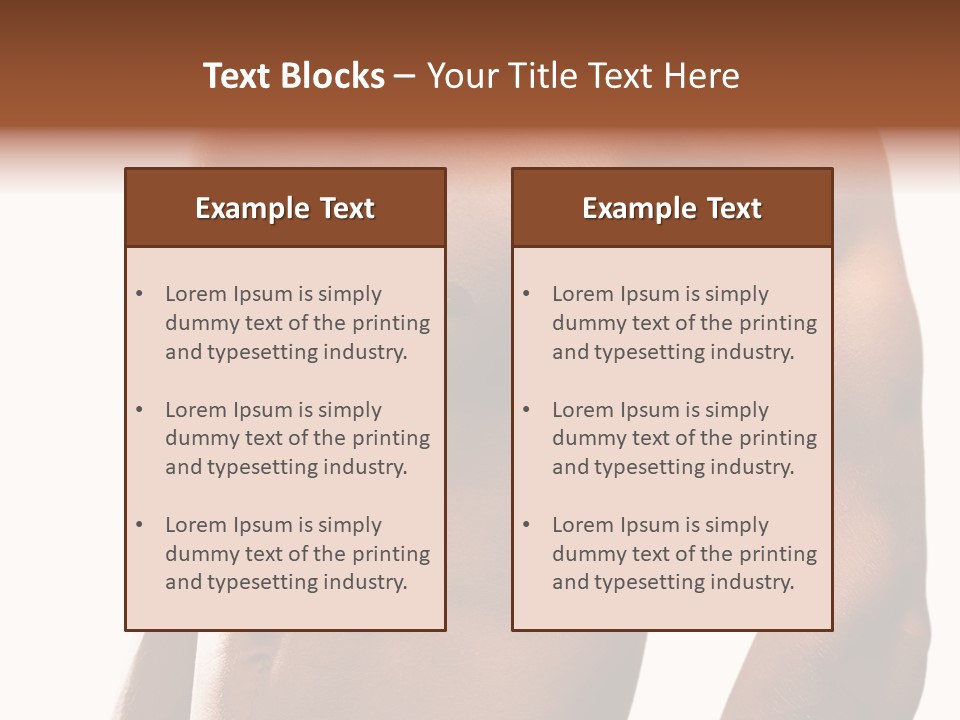 Shirtless Young Beautiful PowerPoint Template