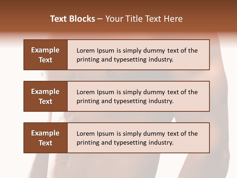 Shirtless Young Beautiful PowerPoint Template