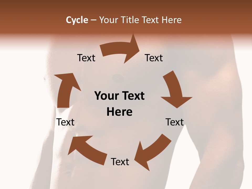 Shirtless Young Beautiful PowerPoint Template
