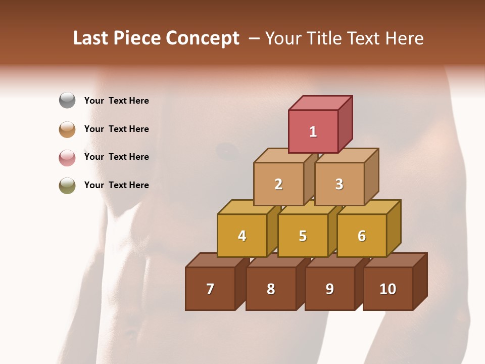 Shirtless Young Beautiful PowerPoint Template