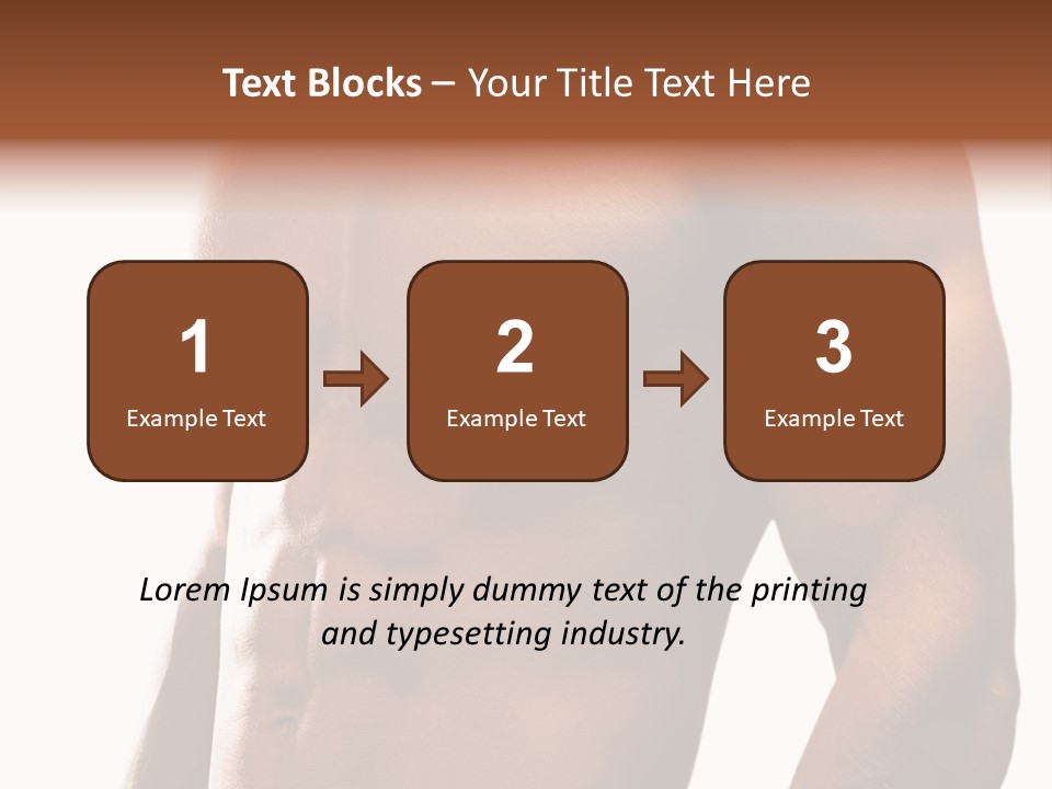 Shirtless Young Beautiful PowerPoint Template
