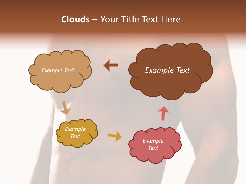 Shirtless Young Beautiful PowerPoint Template