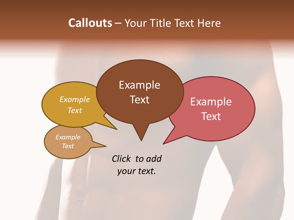 Shirtless Young Beautiful PowerPoint Template