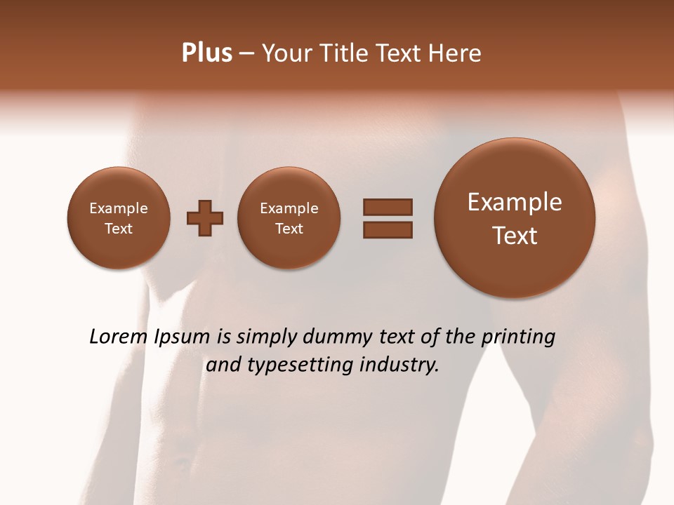 Shirtless Young Beautiful PowerPoint Template