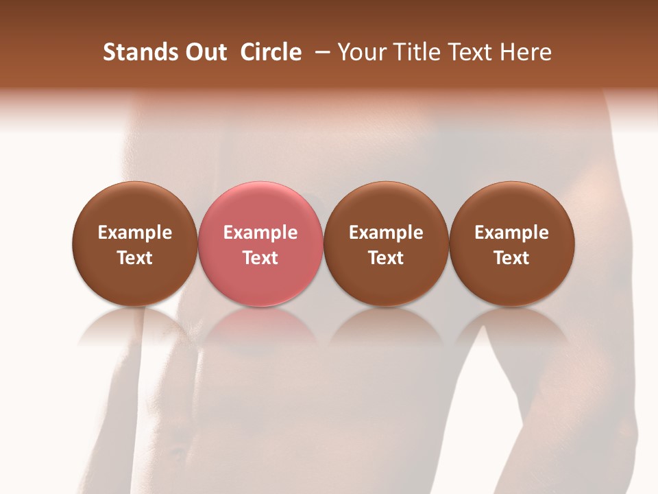 Shirtless Young Beautiful PowerPoint Template