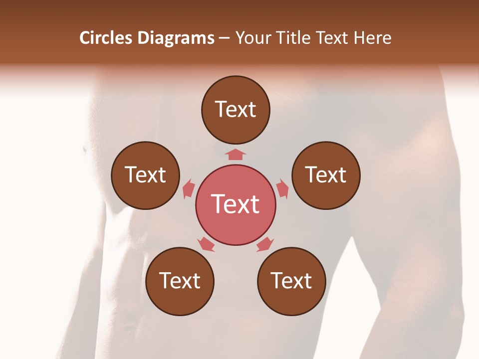 Shirtless Young Beautiful PowerPoint Template