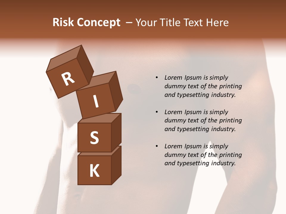 Shirtless Young Beautiful PowerPoint Template