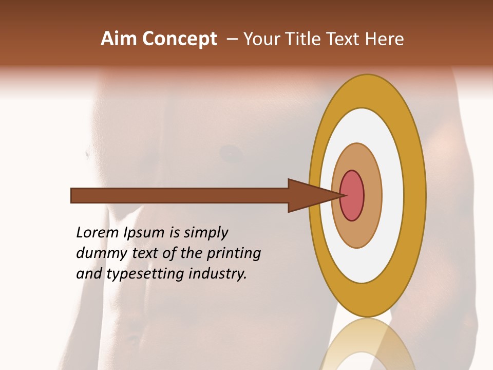 Shirtless Young Beautiful PowerPoint Template