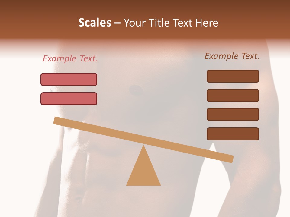 Shirtless Young Beautiful PowerPoint Template