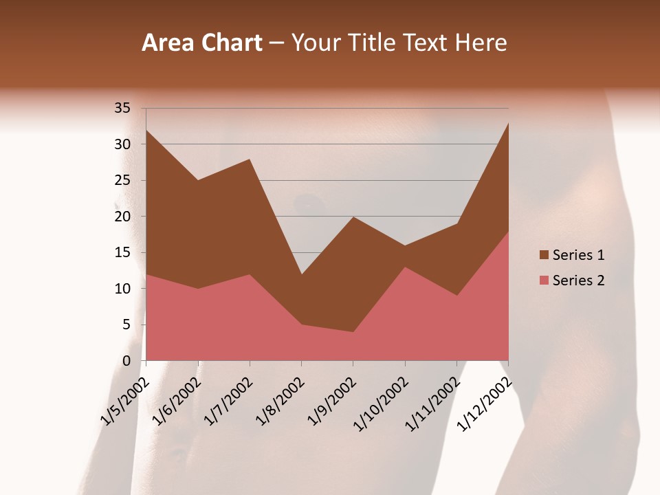 Shirtless Young Beautiful PowerPoint Template