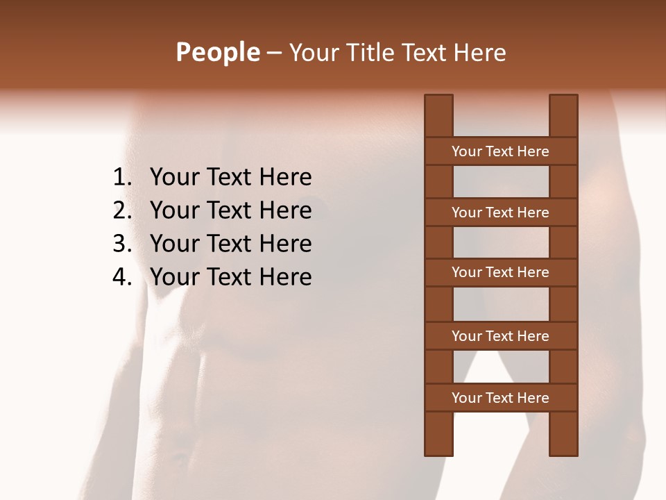Shirtless Young Beautiful PowerPoint Template