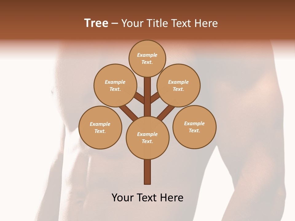 Shirtless Young Beautiful PowerPoint Template