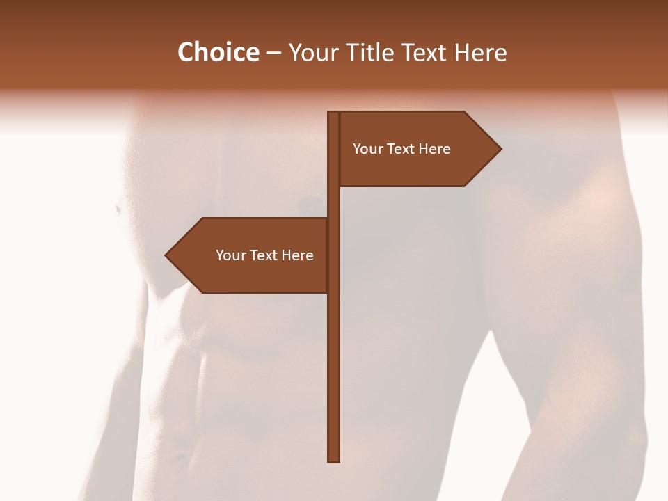Shirtless Young Beautiful PowerPoint Template