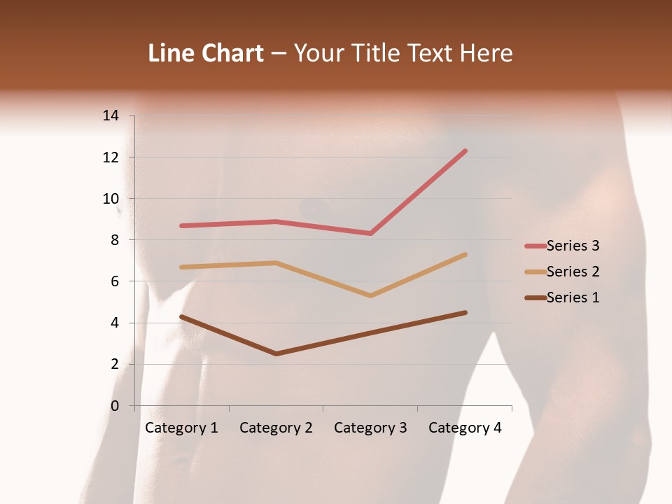 Shirtless Young Beautiful PowerPoint Template