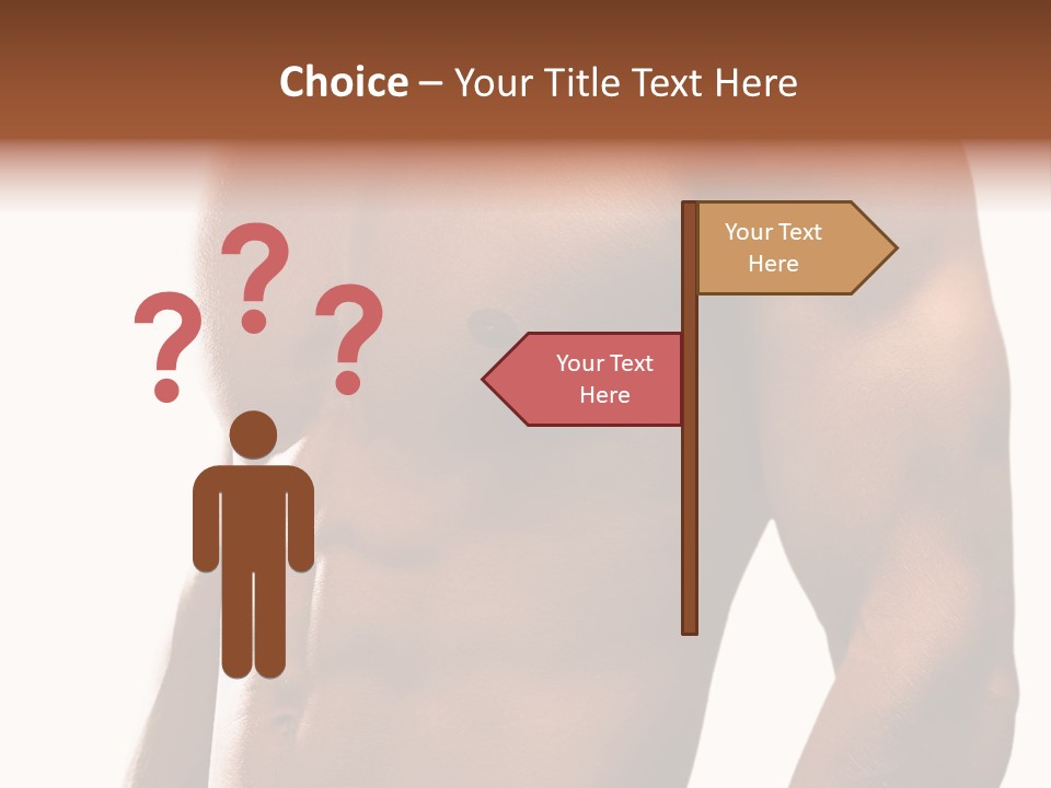 Shirtless Young Beautiful PowerPoint Template