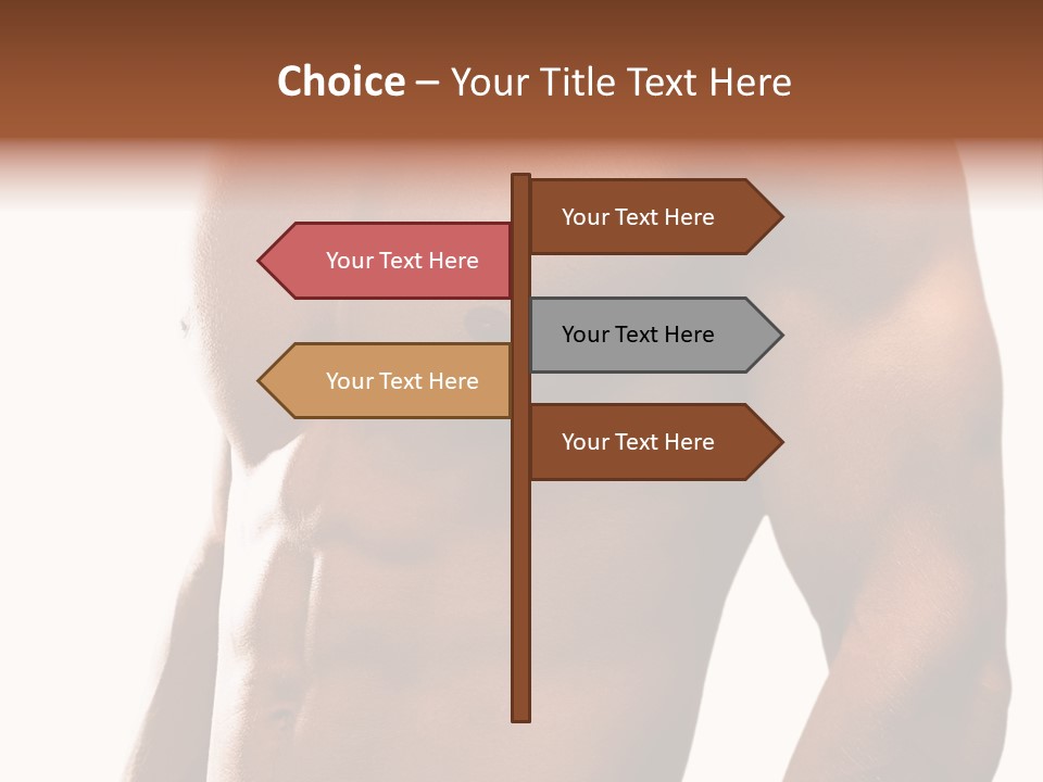 Shirtless Young Beautiful PowerPoint Template