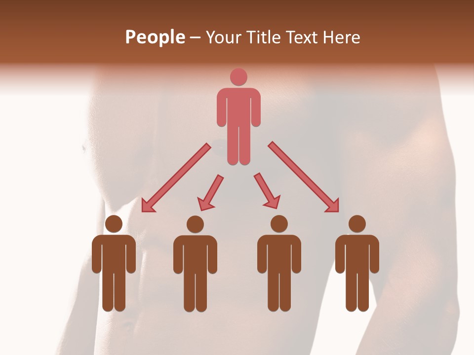 Shirtless Young Beautiful PowerPoint Template