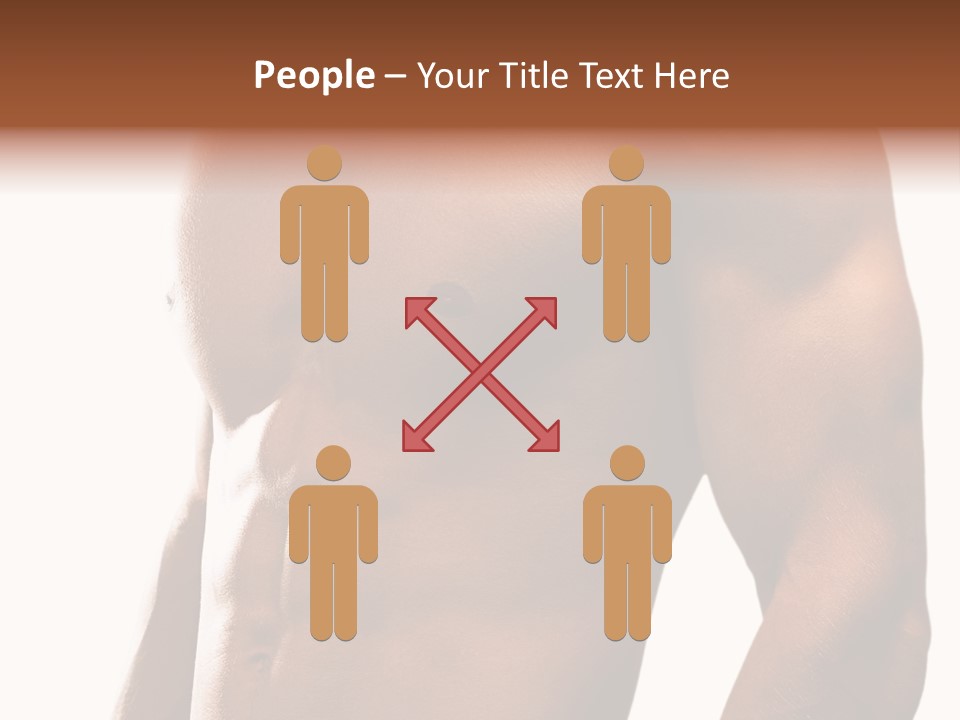 Shirtless Young Beautiful PowerPoint Template
