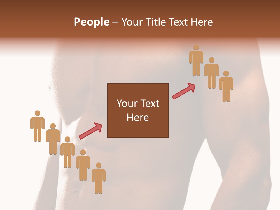Shirtless Young Beautiful PowerPoint Template