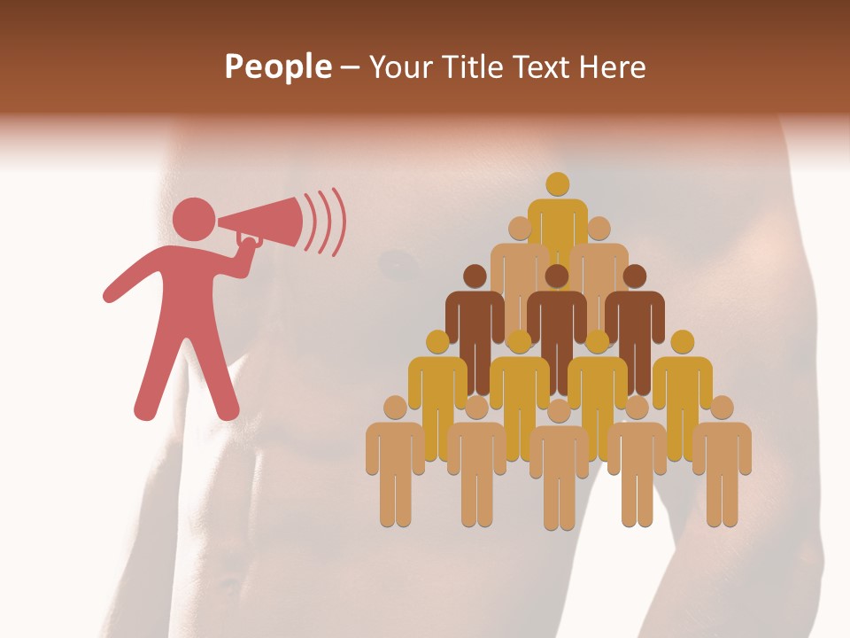 Shirtless Young Beautiful PowerPoint Template