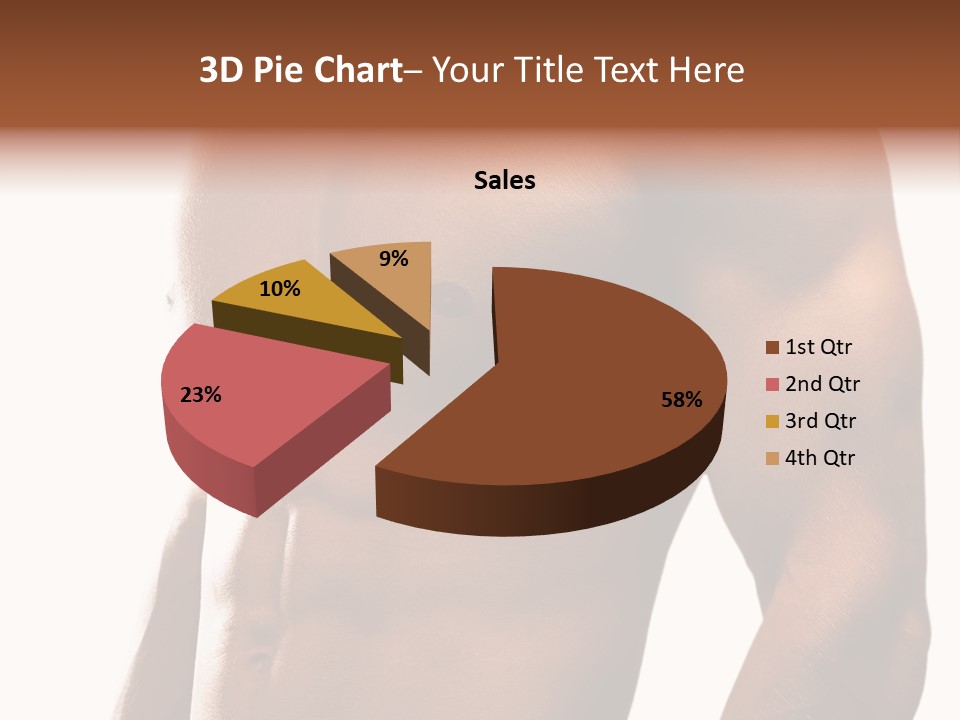 Shirtless Young Beautiful PowerPoint Template