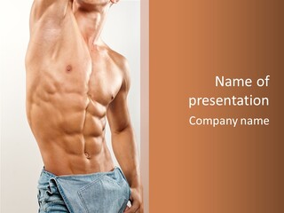 Muscular Fit Healthy PowerPoint Template