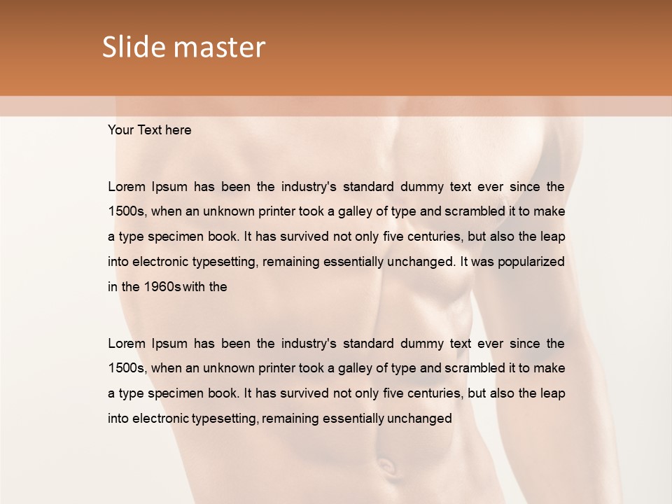 Muscular Fit Healthy PowerPoint Template