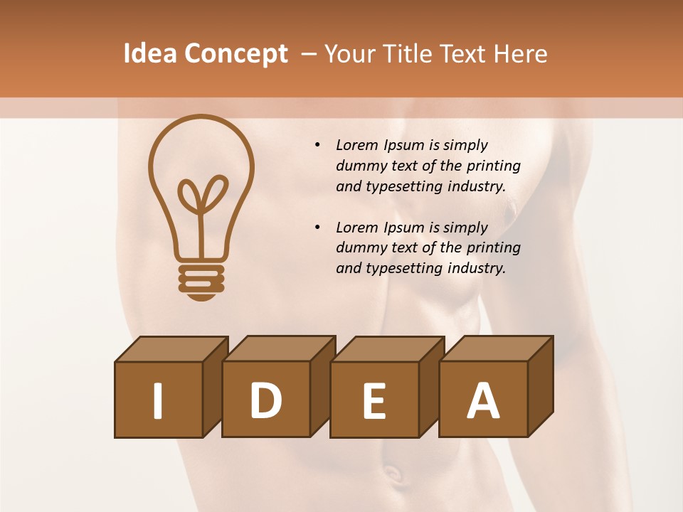 Muscular Fit Healthy PowerPoint Template