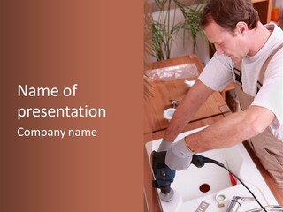 Handsome Handyman Industry PowerPoint Template