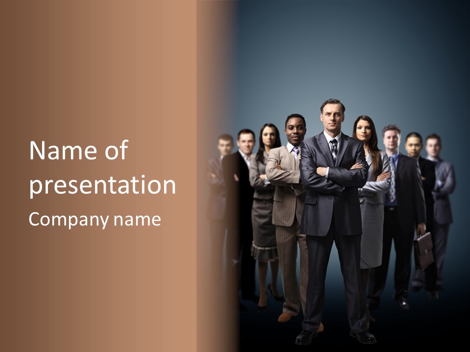 Corporate Smile Mature PowerPoint Template