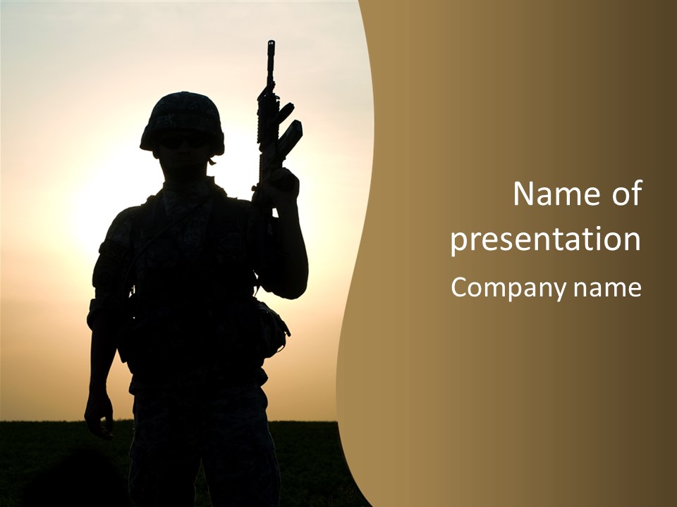 Afghanistan Sand America PowerPoint Template