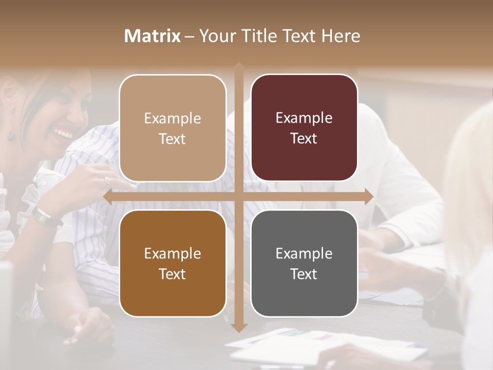 Businesspeople Writing Notebook PowerPoint Template