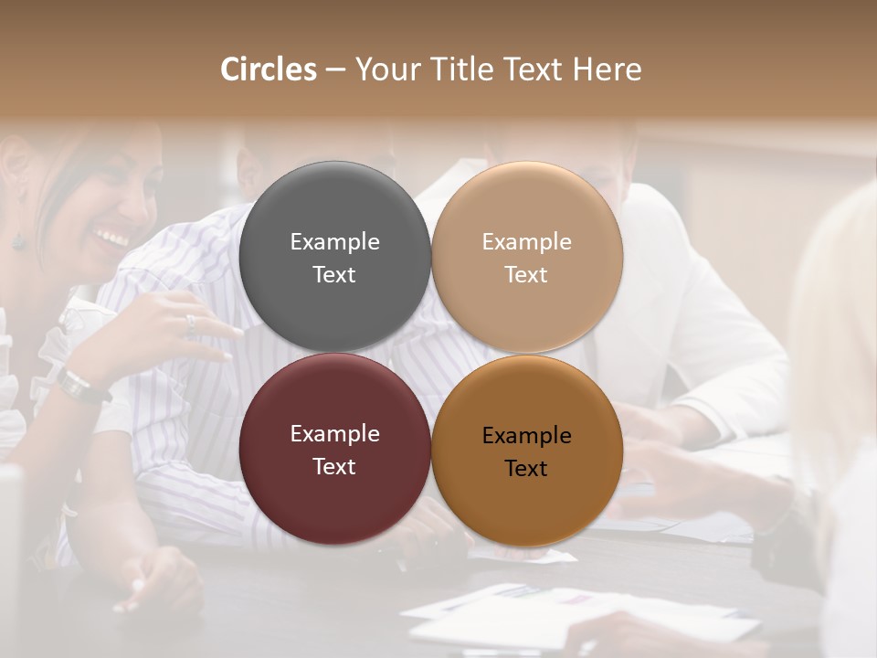 Businesspeople Writing Notebook PowerPoint Template