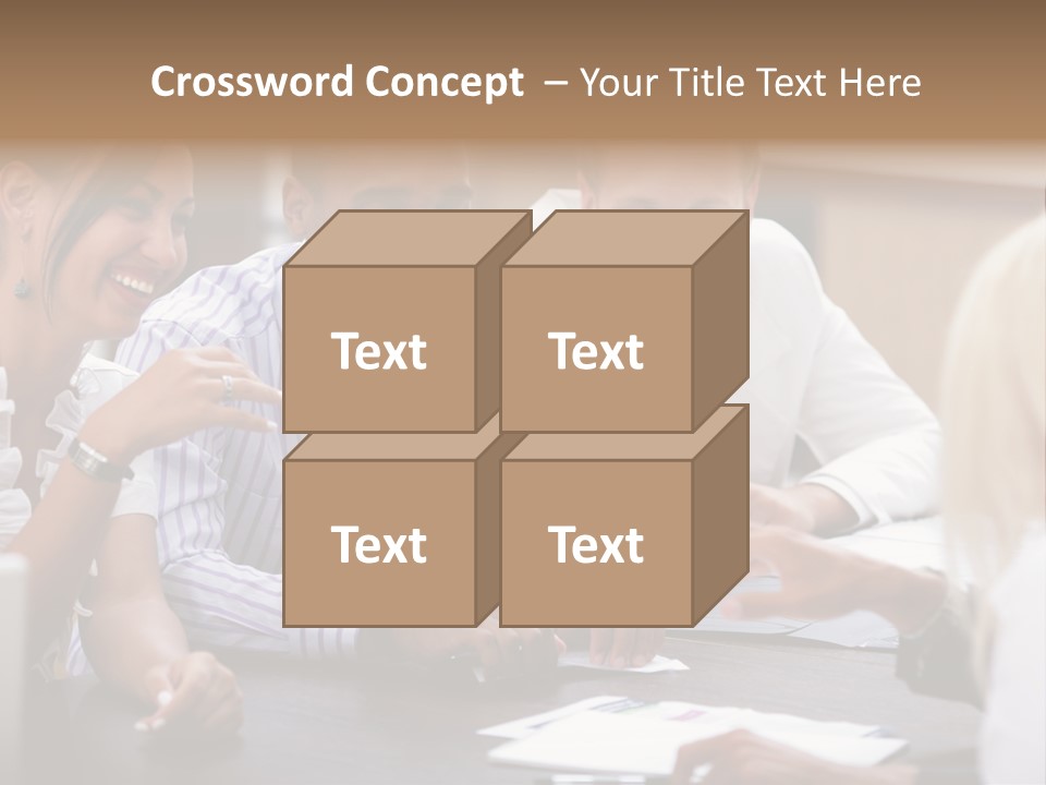 Businesspeople Writing Notebook PowerPoint Template