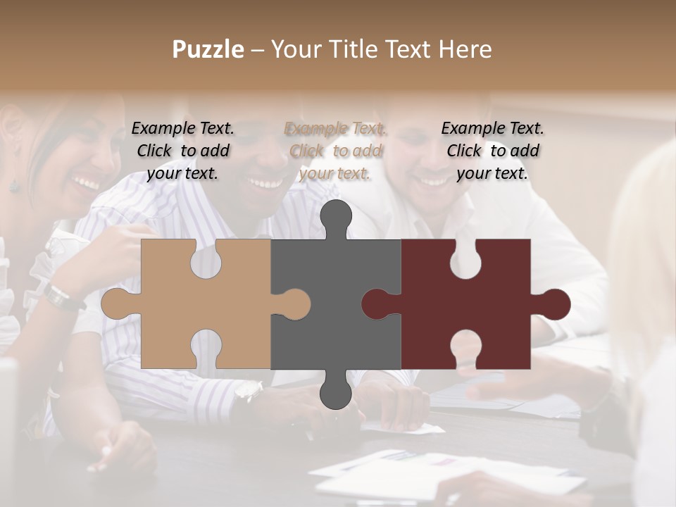 Businesspeople Writing Notebook PowerPoint Template