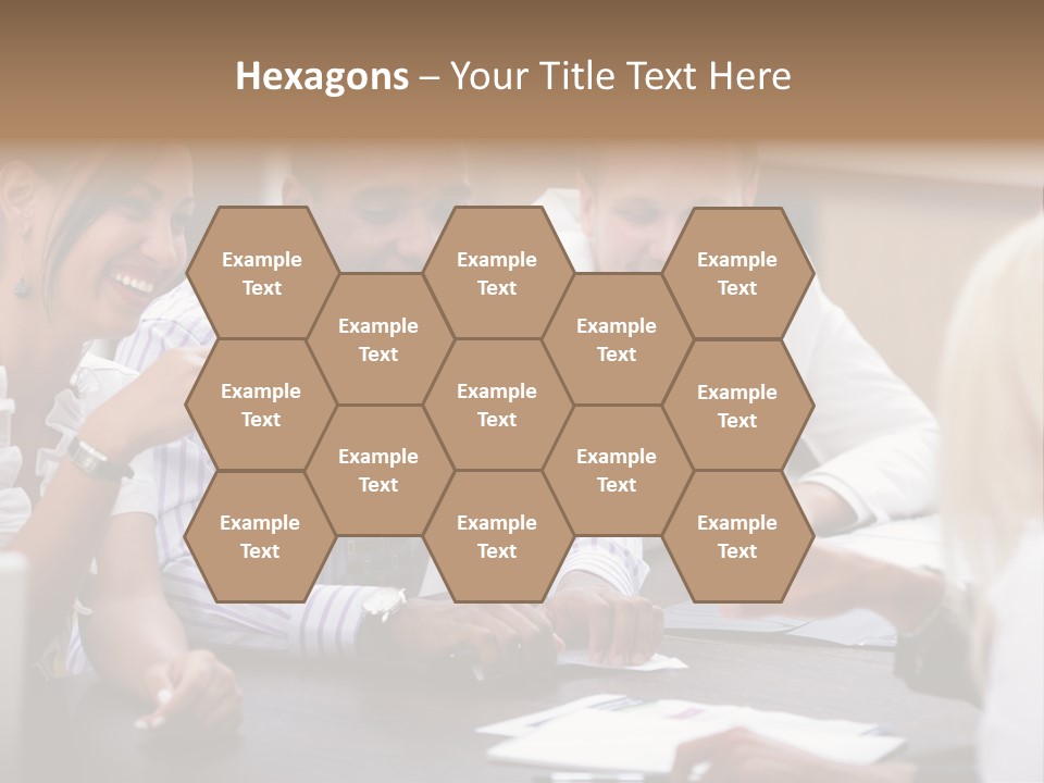 Businesspeople Writing Notebook PowerPoint Template